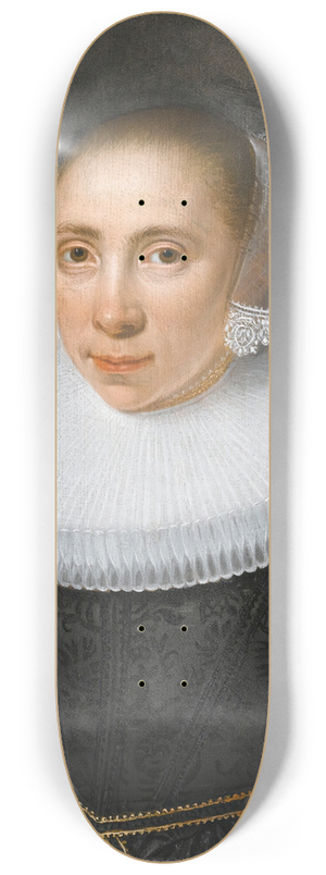 Dutch School - Portrait Of A Lady With A White Ruff 8.25 inch art skate deck