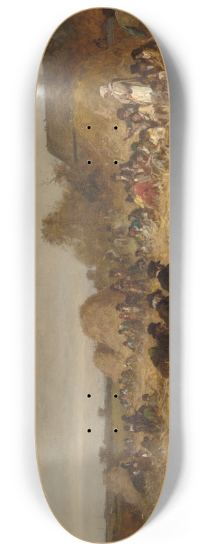 Eastman Johnson - Husking Bee, Island of Nantucket 8.25 inch art skate deck Eastman Johnson - Husking Bee, Island of Nantucket 8.25 inch art skate deck