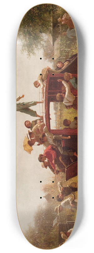 Eastman Johnson - The Old Stagecoach 8.25 inch art skate deck