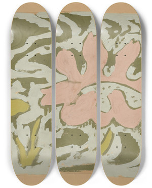 Triptych art skateboard deck of Paul Ranson Nnuphars by Paul Ranson (1864-1909) Triptych art skateboard deck of Paul Ranson Nnuphars by Paul Ranson (1864-1909)