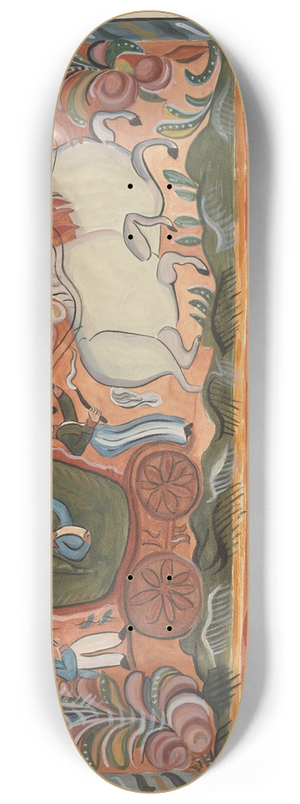E. Boyd - Chest of Native Pine Painted in Oil 8.25 inch art skate deck