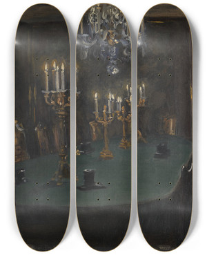 Triptych art skateboard deck of Peder Severin Kryer Interir by Peder Severin Kroyer (1851-1909) Triptych art skateboard deck of Peder Severin Kryer Interir by Peder Severin Kroyer (1851-1909)