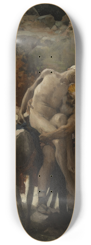 Aim Morot - The Good Samaritan, sketch 8.25 inch art skate deck