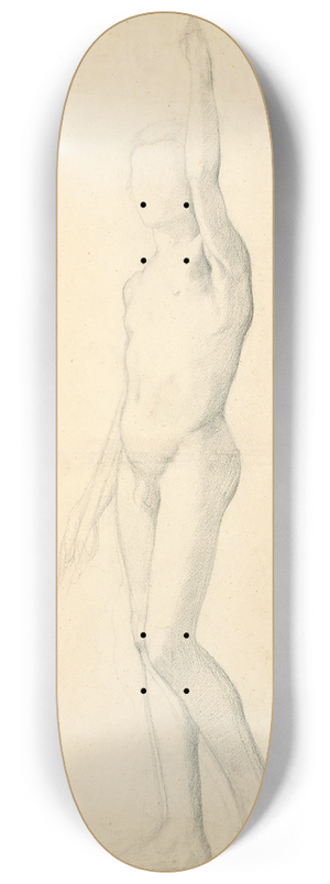 Edgar Degas - Acadmie dhomme debout 8.25 inch art skate deck