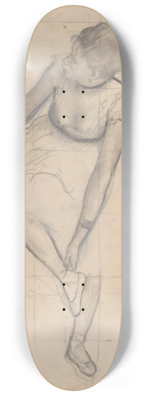 Edgar Degas - Dancer Adjusting Her Slipper 8.25 inch art skate deck