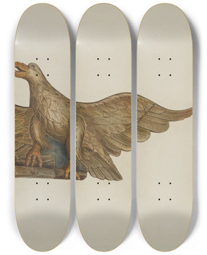Triptych art skateboard deck of John Davis Eagle by John Davis