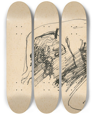 Triptych art skateboard deck of Cyprin Majernk Nude_1 by Cyprian Majernik (1909-1945) Triptych art skateboard deck of Cyprin Majernk Nude_1 by Cyprian Majernik (1909-1945)