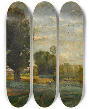 Triptych art skateboard deck of Charles Franois Daubigny Auvers Le Plumets by Charles Francois Daubigny (1817-1878) Triptych art skateboard deck of Charles Franois Daubigny Auvers Le Plumets by Charles Francois Daubigny (1817-1878)