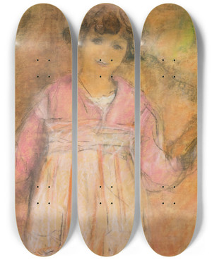 Triptych art skateboard deck of Douard Vuillard Mlle Alice Kapferer by douard Vuillard (1868-1940)