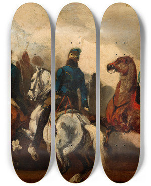 Triptych art skateboard deck of Piotr Michaowski Detachment Of Austrian Hussars by Piotr Michalowski (1800-1855) Triptych art skateboard deck of Piotr Michaowski Detachment Of Austrian Hussars by Piotr Michalowski (1800-1855)