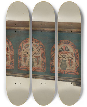 Triptych art skateboard deck of Frances Lichten Chest_3 by Frances Lichten (1889-1961)