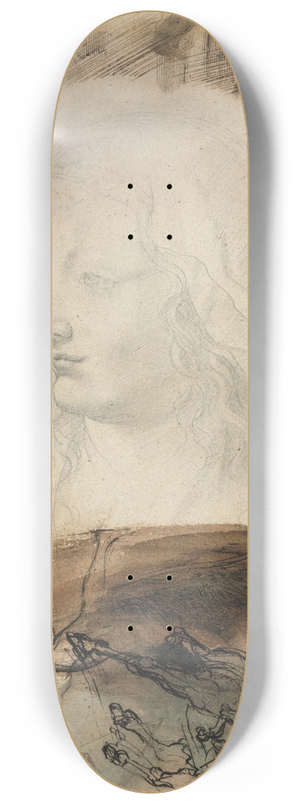 Edgar Degas - Sheet of Studies and Sketches 8.25 inch art skate deck