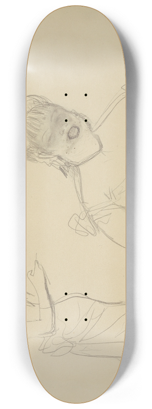 Edgar Degas - Sketches of a Caf Singer 8.25 inch art skate deck