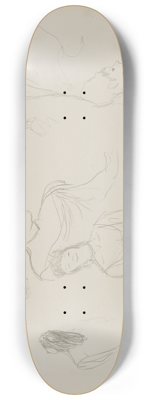 Edgar Degas - Sketches of Caf Singers 8.25 inch art skate deck