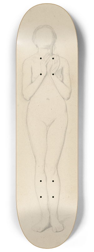 Edgar Degas - Study of a Female Nude 8.25 inch art skate deck