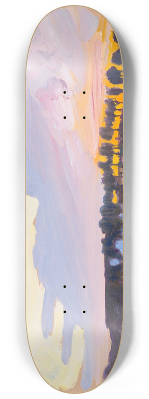 Akseli Gallen-Kallela - Evening Landscape 8.25 inch art skate deck