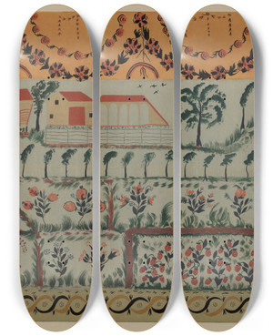 Triptych art skateboard deck of John Collins Over Mantel Picture_2 by John Collins