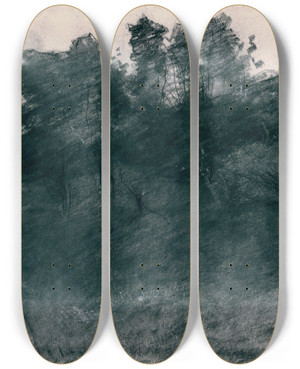 Triptych art skateboard deck of Willem Witsen Schetsboek Met 38 Bladen by Willem Witsen (1860-1923)