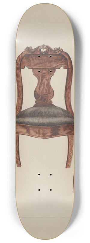 Edith Magnette - Fiddle-back Chair 8.25 inch art skate deck