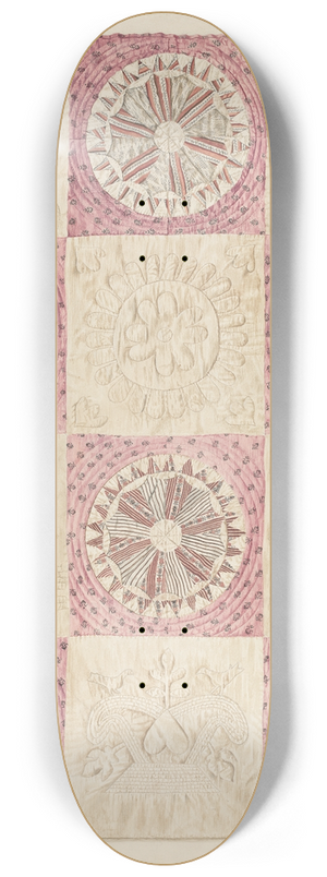 Edith Magnette - Wheel of Fortune Quilt 8.25 inch art skate deck Edith Magnette - Wheel of Fortune Quilt 8.25 inch art skate deck