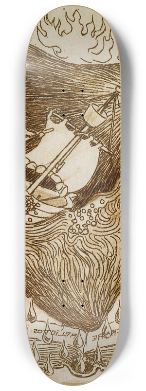 Akseli Gallen-Kallela - Hugo Samzeliuksen exlibris 8.25 inch art skate deck