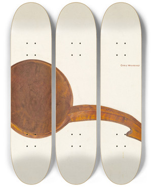Triptych art skateboard deck of Chris Makrenos Butter Scoop by Chris Makrenos (20-)