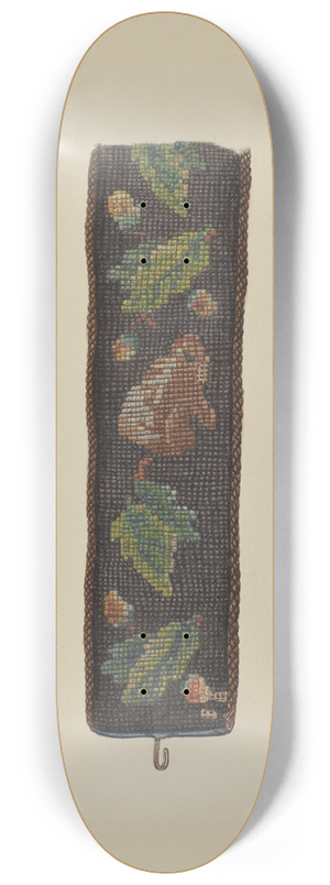 Edmond Lorts - Needlepoint Bell Pull 8.25 inch art skate deck