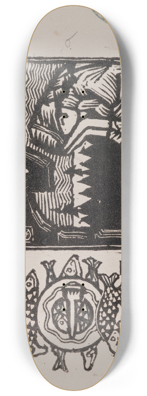 Akseli Gallen-Kallela - Koru-Kalevala, The Illustrated Kalevala, Poem IV 8.25 inch art skate deck