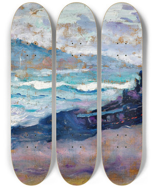 Triptych art skateboard deck of Henriedmond Cross Barques Sur La Plage by Henri-Edmond Cross (1856-1910) Triptych art skateboard deck of Henriedmond Cross Barques Sur La Plage by Henri-Edmond Cross (1856-1910)