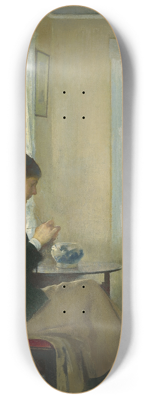 Edmund Charles Tarbell - Josephine Knitting 8.25 inch art skate deck Edmund Charles Tarbell - Josephine Knitting 8.25 inch art skate deck