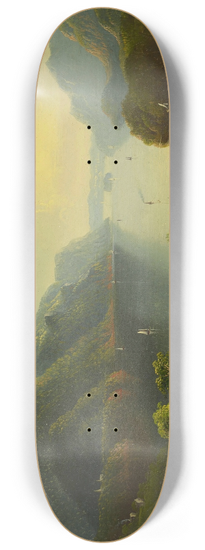 Edmund Coates - View of the Hudson Near West Point 8.25 inch art skate deck