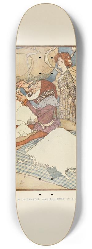 Edmund Dulac - Drop-of-Crystal was too busy to speak 8.25 inch art skate deck Edmund Dulac - Drop-of-Crystal was too busy to speak 8.25 inch art skate deck