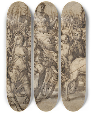 Triptych art skateboard deck of Christoph Murer Triumph Of Chastity by Christoph Murer (1558-1614) Triptych art skateboard deck of Christoph Murer Triumph Of Chastity by Christoph Murer (1558-1614)