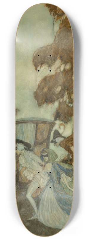Edmund Dulac - The Masqueraders 8.25 inch art skate deck