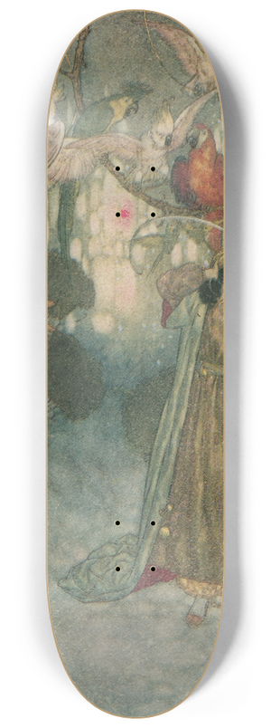 Edmund Dulac - These no sooner saw Beauty than they began to scream and chatter. 8.25 inch art skate deck Edmund Dulac - These no sooner saw Beauty than they began to scream and chatter. 8.25 inch art skate deck