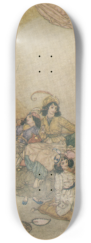 Edmund Dulac - They overran the house without loss of time 8.25 inch art skate deck