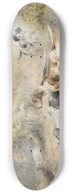 Edmund Henry Osthaus - Hunting Dogs 8.25 inch art skate deck