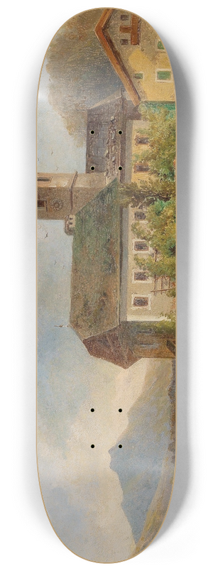 Edmund Mahlknecht - View of St. Wolfgang 8.25 inch art skate deck