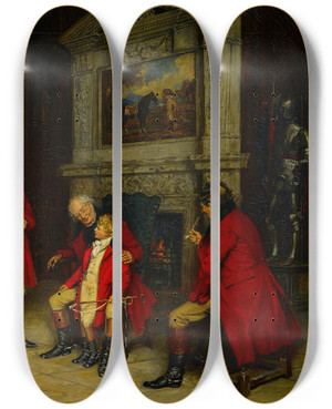 Triptych art skateboard deck of Frank Moss Bennett Three Generations by Frank Moss Bennett Triptych art skateboard deck of Frank Moss Bennett Three Generations by Frank Moss Bennett