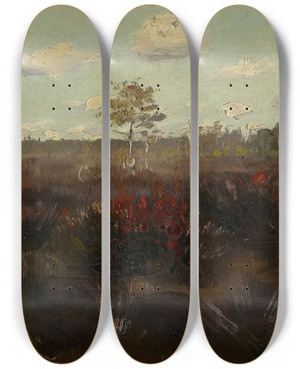 Triptych art skateboard deck of Torsten Wasastjerna Bog In Lapland by Torsten Wasastjerna (1863-1924) Triptych art skateboard deck of Torsten Wasastjerna Bog In Lapland by Torsten Wasastjerna (1863-1924)
