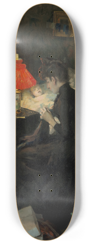 Akseli Gallen-Kallela - Mother with sick child 8.25 inch art skate deck