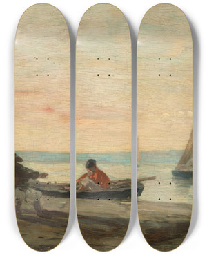 Triptych art skateboard deck of Eugne Boudin Port Aux Environs Dhonfleur by Eugene Boudin (1824-1898) Triptych art skateboard deck of Eugne Boudin Port Aux Environs Dhonfleur by Eugene Boudin (1824-1898)