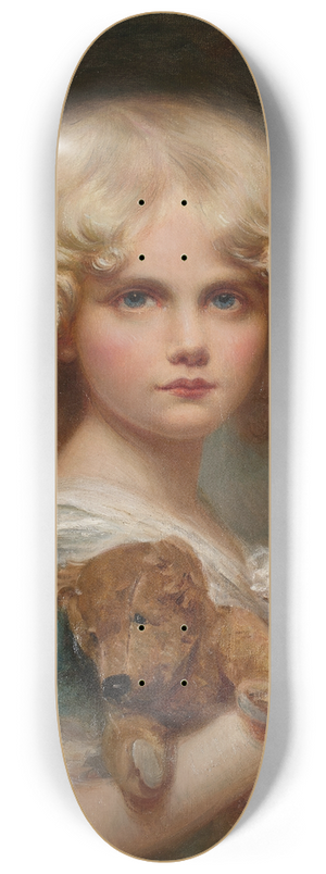 Edouard Cabane - Portrait of Eva, with Teddy Bear 8.25 inch art skate deck