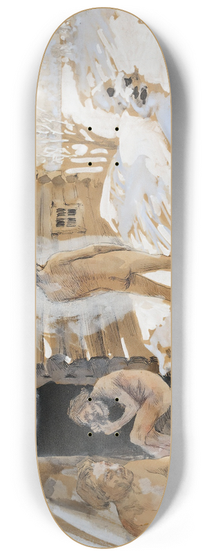 Akseli Gallen-Kallela - Outside The Sauna 8.25 inch art skate deck