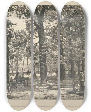 Triptych art skateboard deck of Tristram James Ellis Kensington Gardens The Board Walk by Tristram James Ellis (1844-1922) Triptych art skateboard deck of Tristram James Ellis Kensington Gardens The Board Walk by Tristram James Ellis (1844-1922)