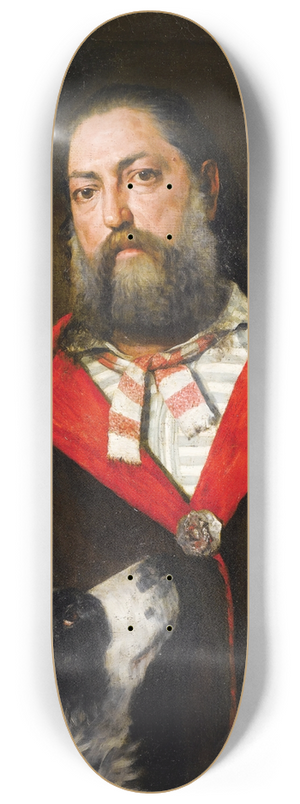 Edouard-Hippolyte Margottet - Portrait de lcrivain Gustave Aimard 8.25 inch art skate deck
