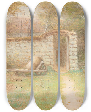 Triptych art skateboard deck of Jeanfranois Millet The Old Home At Barbizon by Jean-Franois Millet (1814-1875) Triptych art skateboard deck of Jeanfranois Millet The Old Home At Barbizon by Jean-Franois Millet (1814-1875)