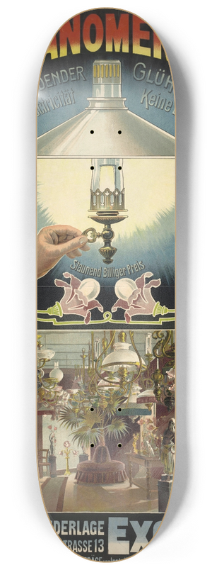 Eduard Dcker - Luster Fabriks-Niederlage Excesior Sebstzndender Gaskrper 8.25 inch art skate deck Eduard Dcker - Luster Fabriks-Niederlage Excesior Sebstzndender Gaskrper 8.25 inch art skate deck