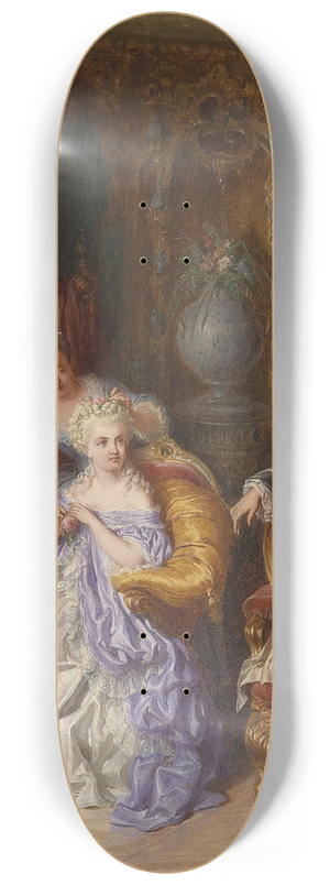 Eduard Ender - Galante Szene 8.25 inch art skate deck