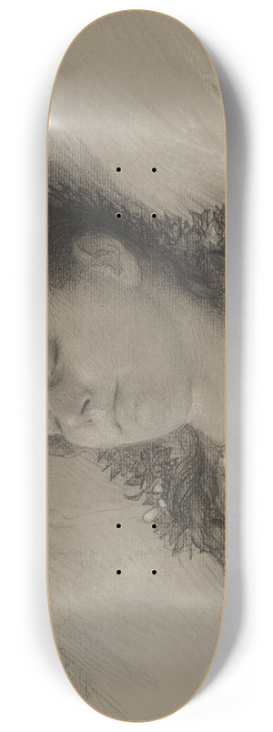 Eduard Julius Friedrich Bendemann - A Girl on Her Deathbed with a Crown of Flowers 8.25 inch art skate deck Eduard Julius Friedrich Bendemann - A Girl on Her Deathbed with a Crown of Flowers 8.25 inch art skate deck